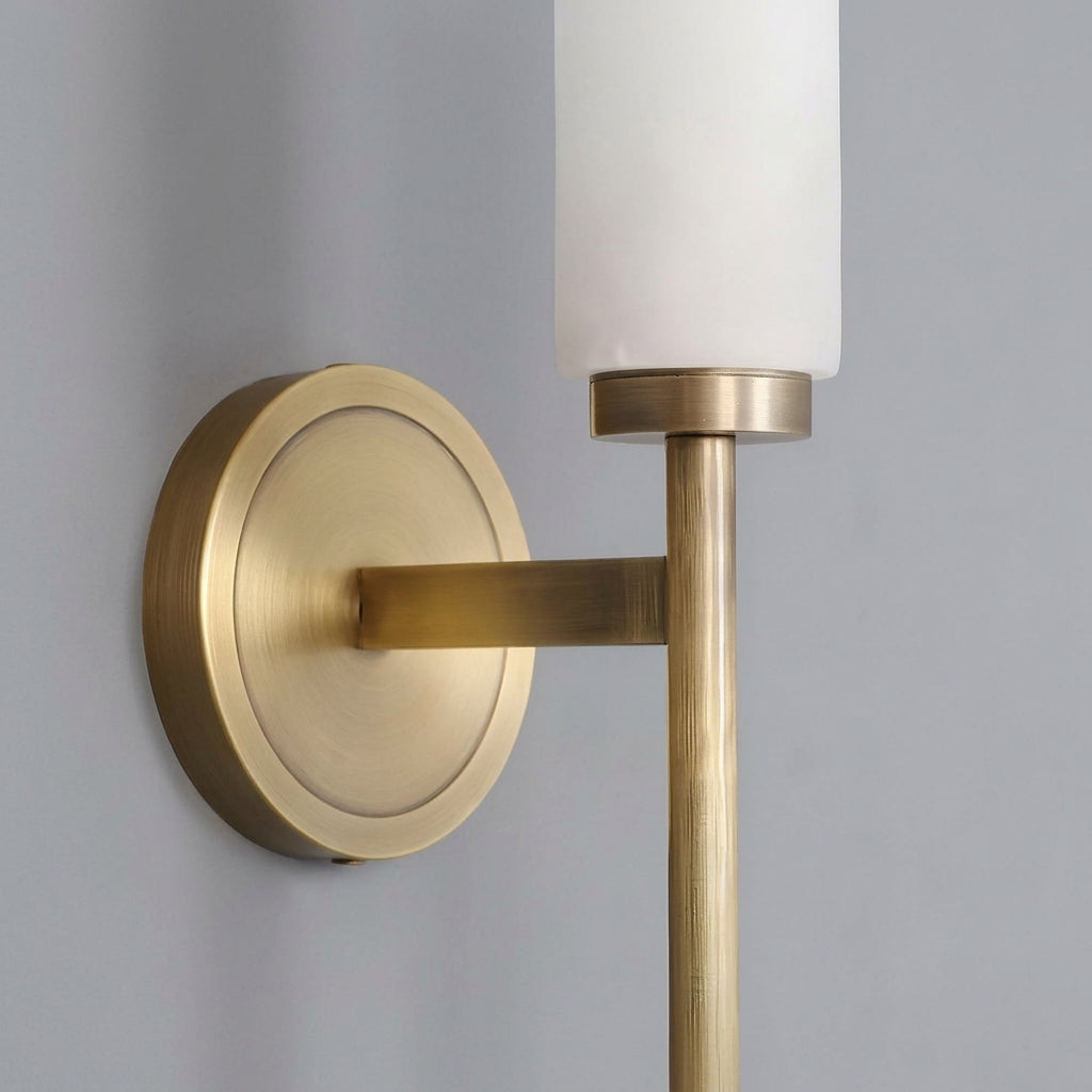 Dern alabaster wall sconce single head detail of backplate and arm