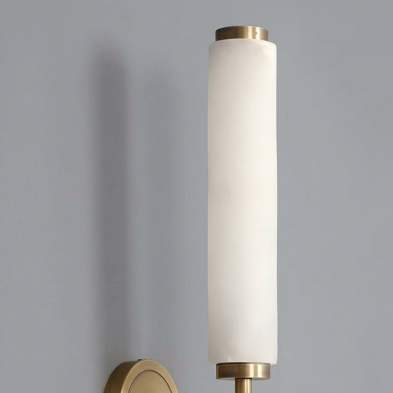 Dern alabaster wall sconce single head studio shot