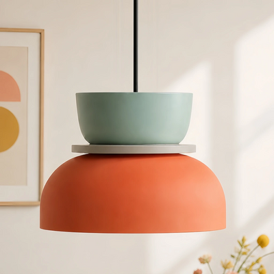 Derq - Nordic Colour Block Pendant Light - Multi-Layer Macaron Ceiling Lamp