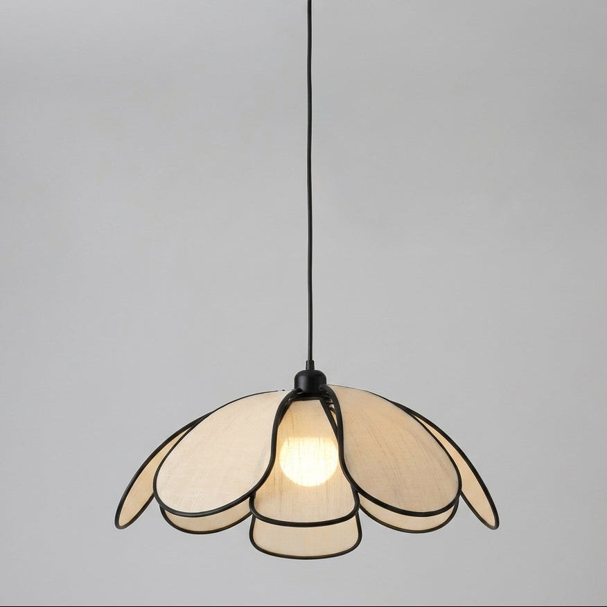 Muxqa petal pendant light front angle on grey background