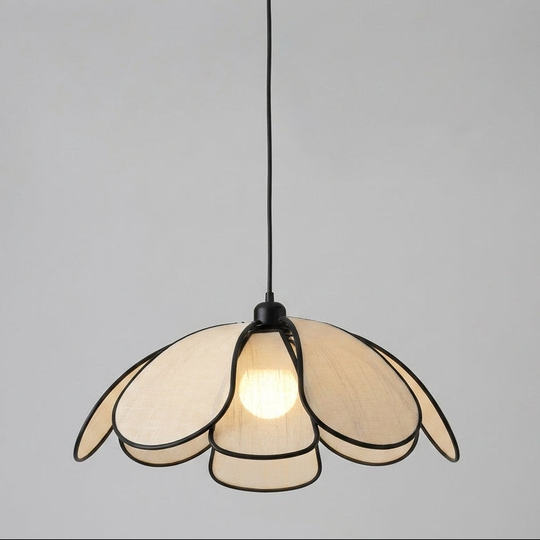 Muxqa petal pendant light full view on grey background