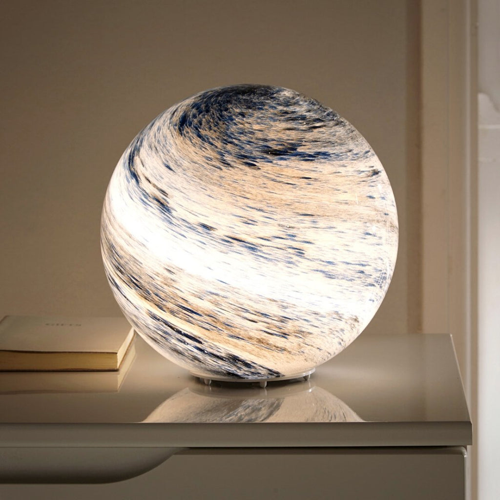 Pilo - Modern Planetary Glass Sphere Table Lamp - LED Ambient Orb Nightlight