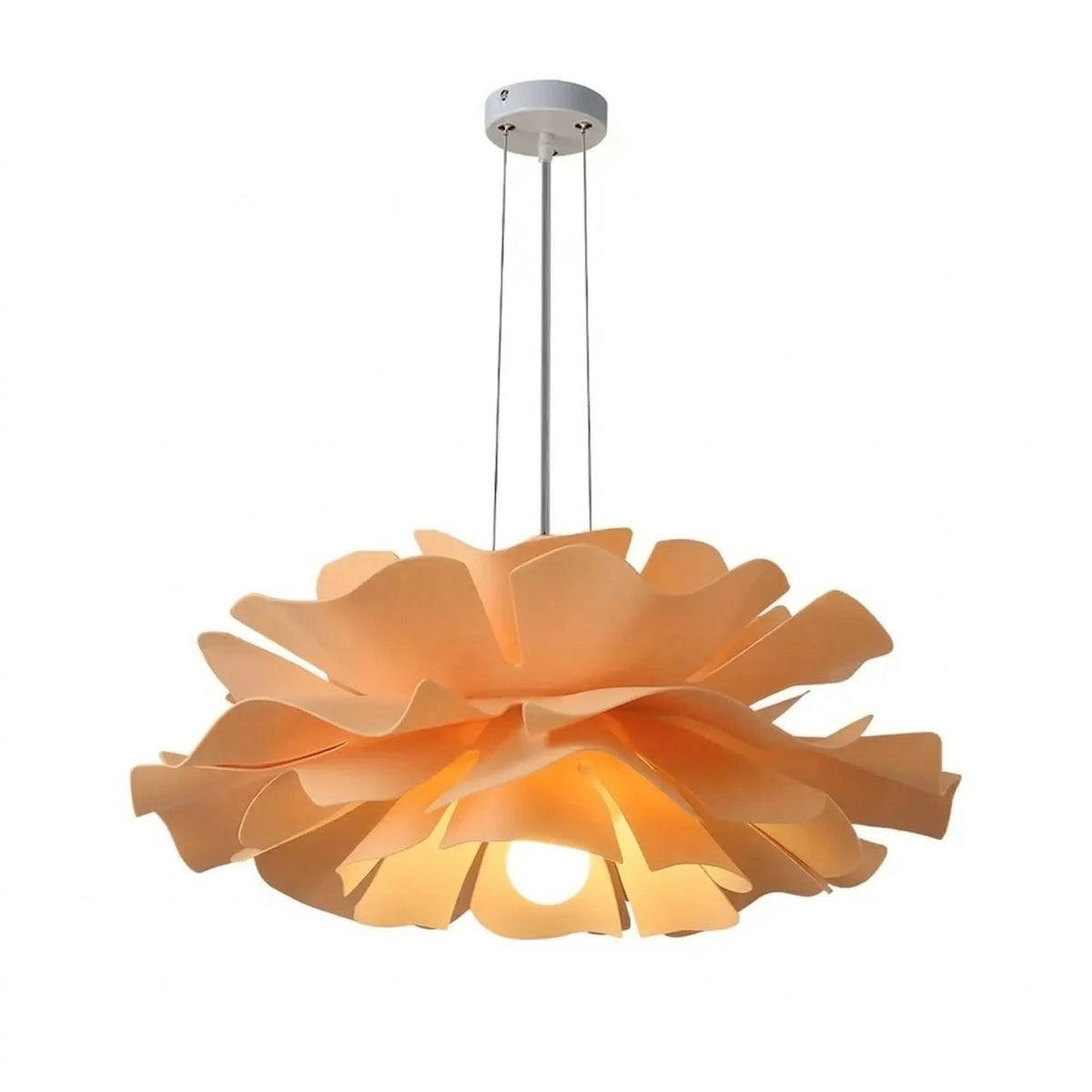 Large telba orange lotus flower lamp offering a vibrant, warm pop of colour