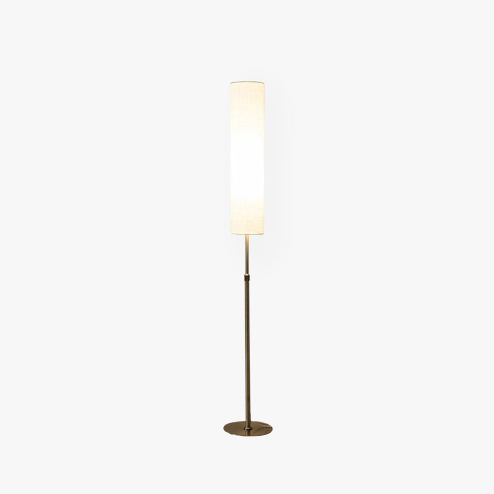 Minimalist white tube standing vatel lamp isolated on a clean white background