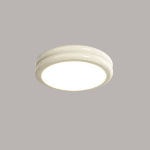 Clean milky white macaron vyter dome light casting a smooth, glare-free glow