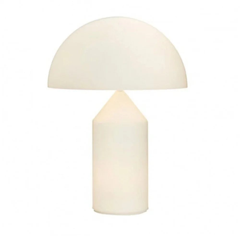 Glowing wesk opal glass mushroom nightlight illuminating softly from within