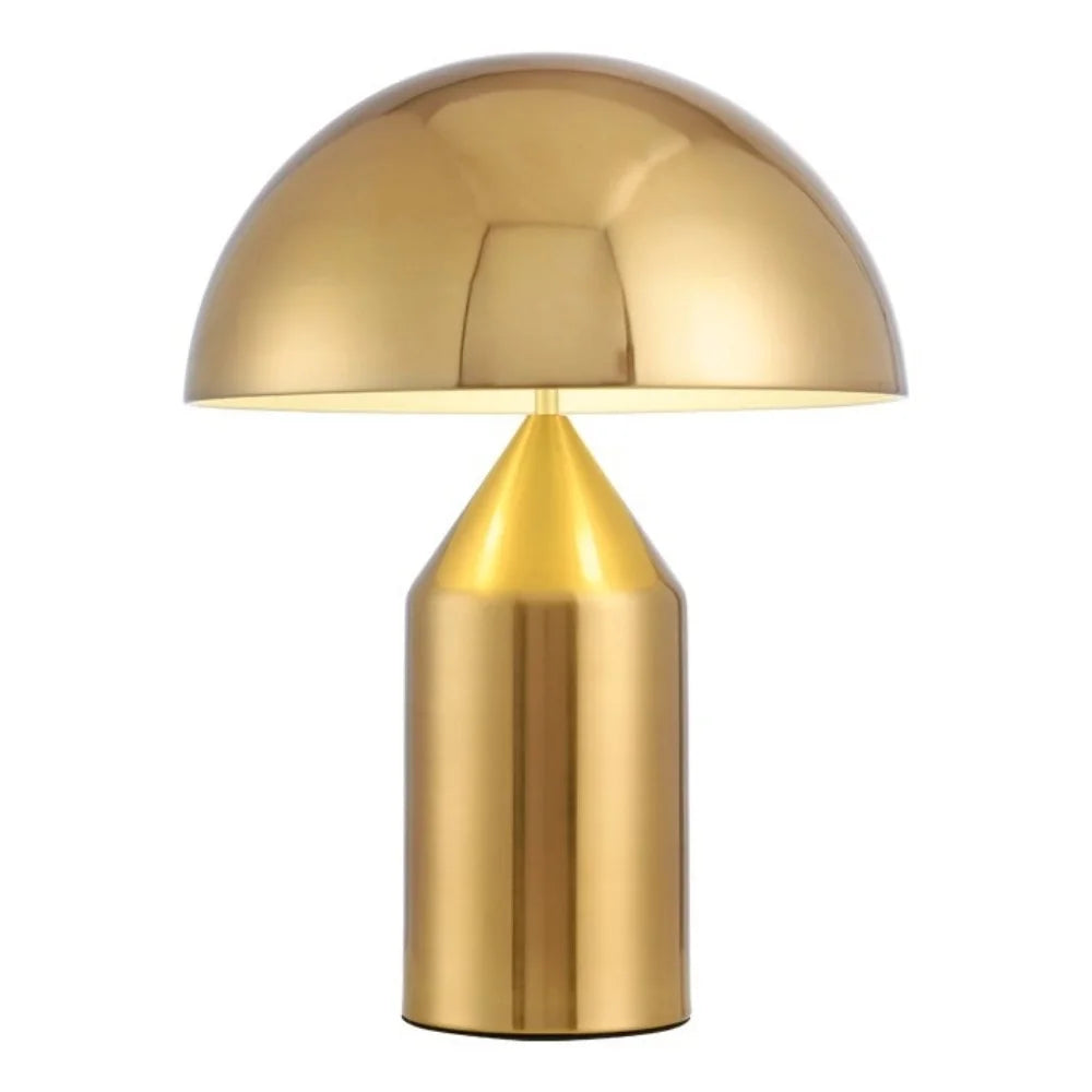 Isolated view of the wesk premium gold geometric dome wesk table lamp