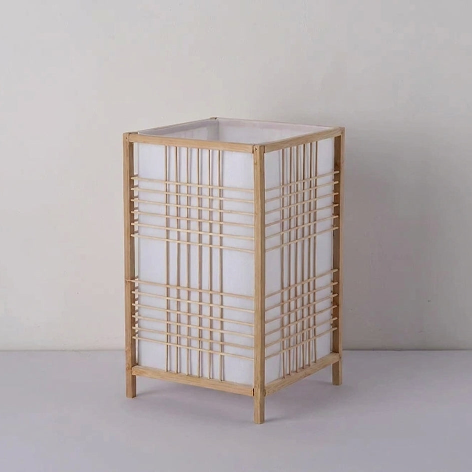 Xevlu bamboo shoji table lamp product shot on white background