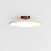Modern beige adjustable LED flush mount xome ceiling light showcasing its sleek, low-profile design