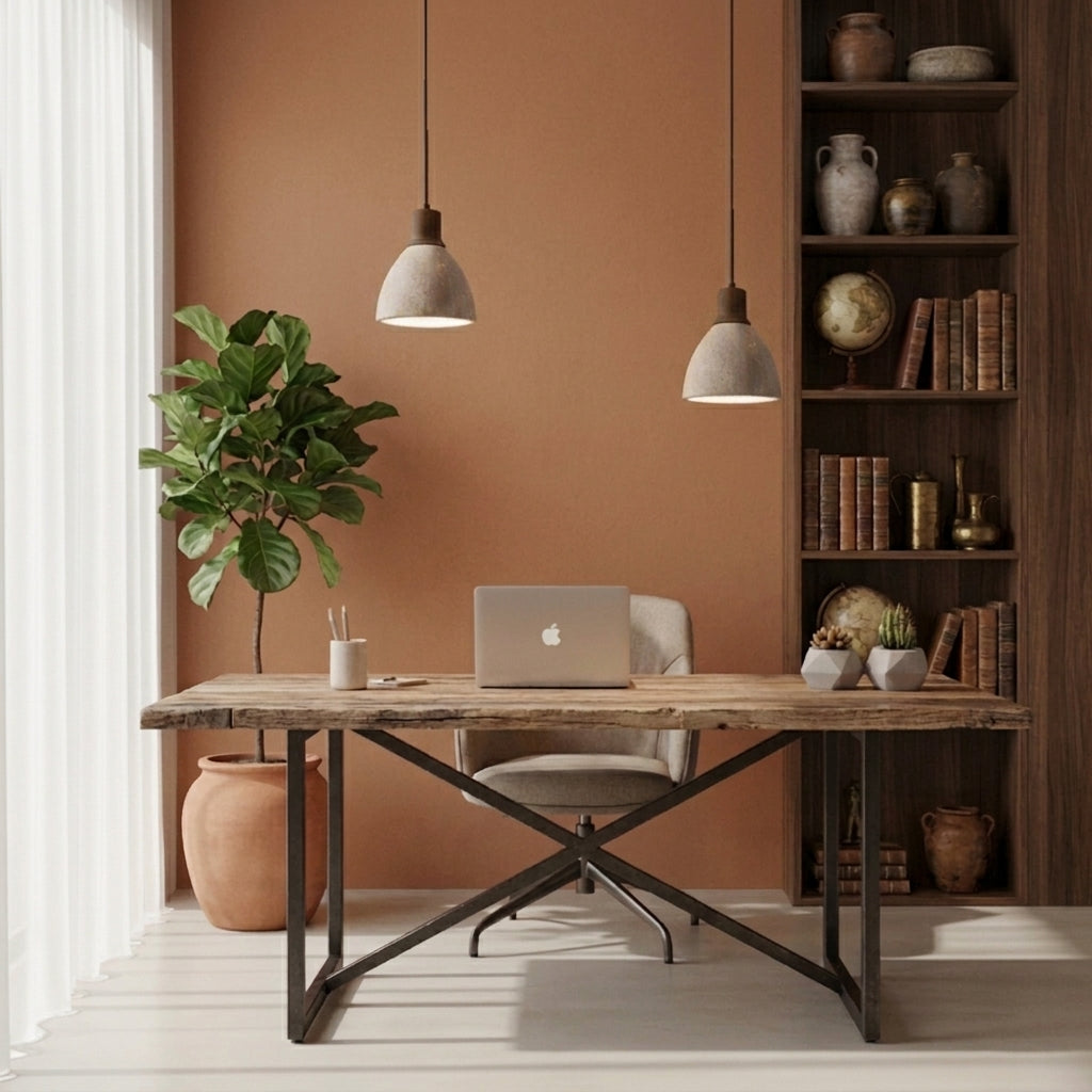 Yomzi pendant lights in a home office